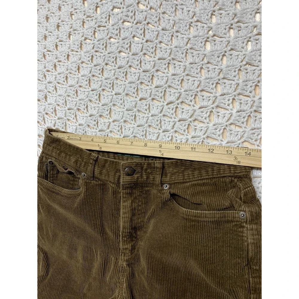 Ralph Lauren Corduroy Pants Women 8‎ Petite Brown Straight Lauren Jean Co. - Picture 5 of 10